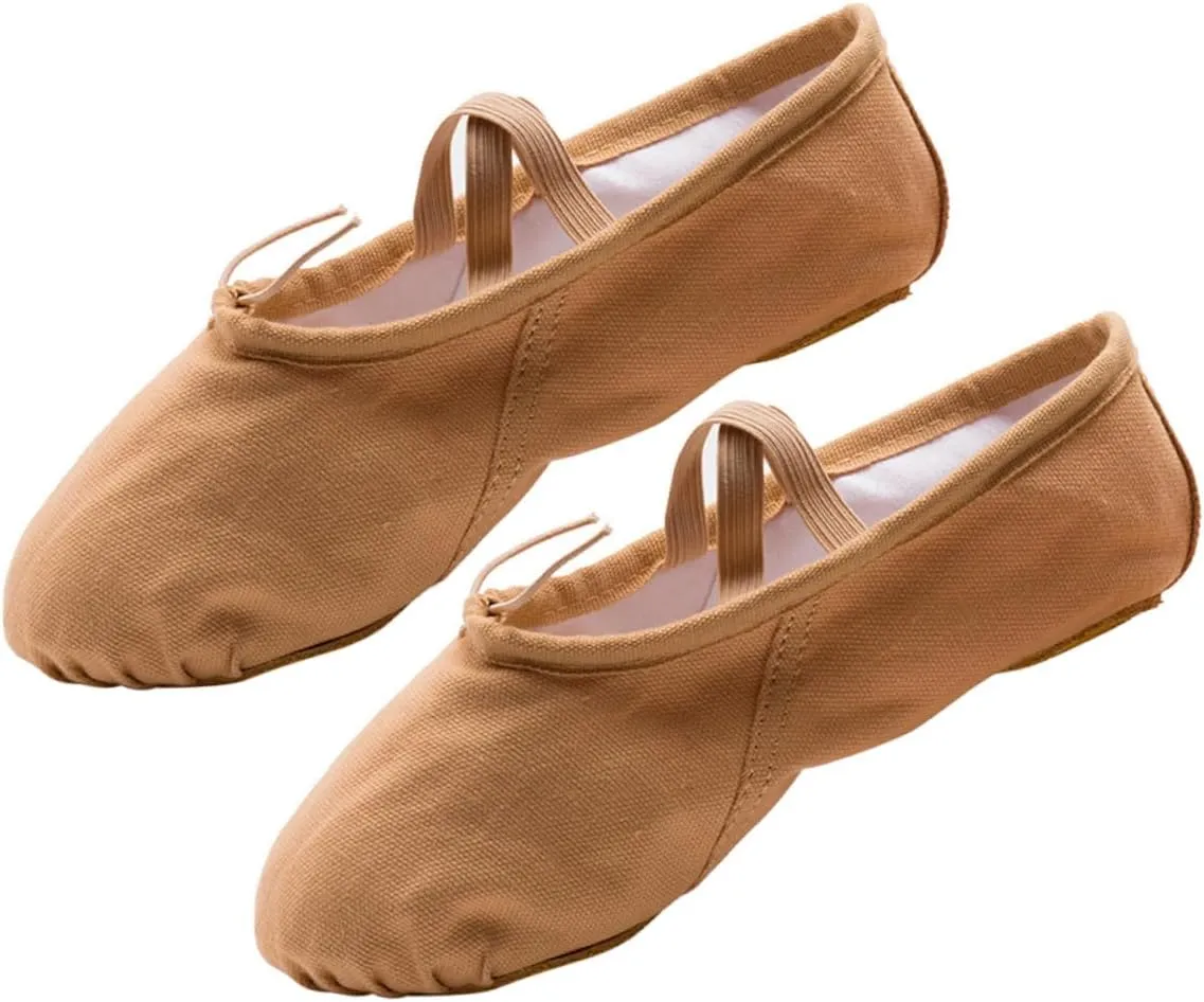 2 Pairs Ballet Shoes Slippers Ballet Practice Shoes Shoes Girls Ballet Flats Ballet Dancer Shoes Flats Canvas Dance Shoes Yoga Shoes Princess Girl Child cat Claw Shoes