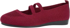 AMDBEL Ballet Flats Shoes for Women Dressy, Women's Embroidery Slip On Flats Round Toe Casual Linen Dress Ballerina Shoes