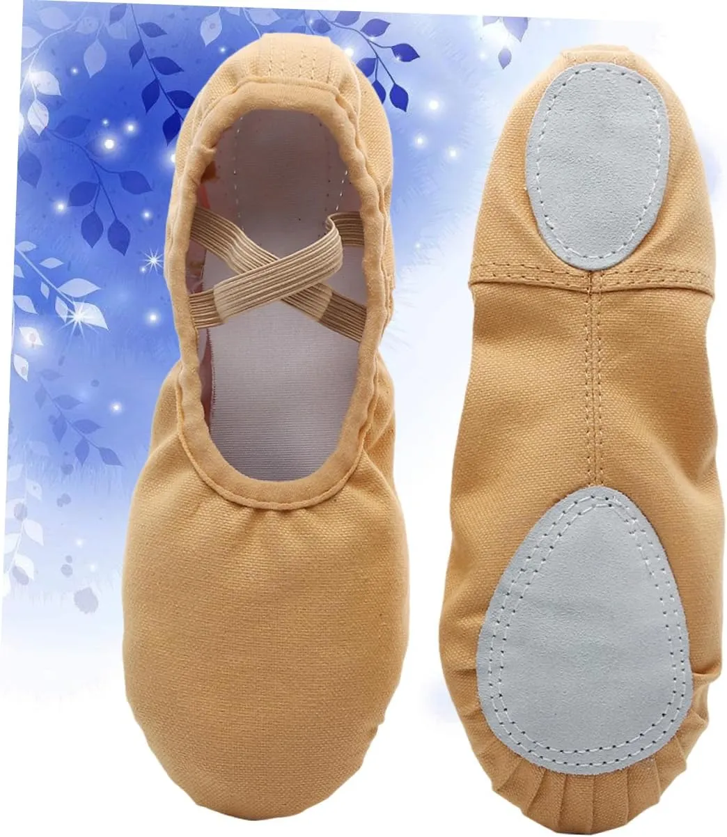 Amosfun Ballet Shoes 1 Pair Belly Dancing Shoes Child Pocket Sneaker Slippers