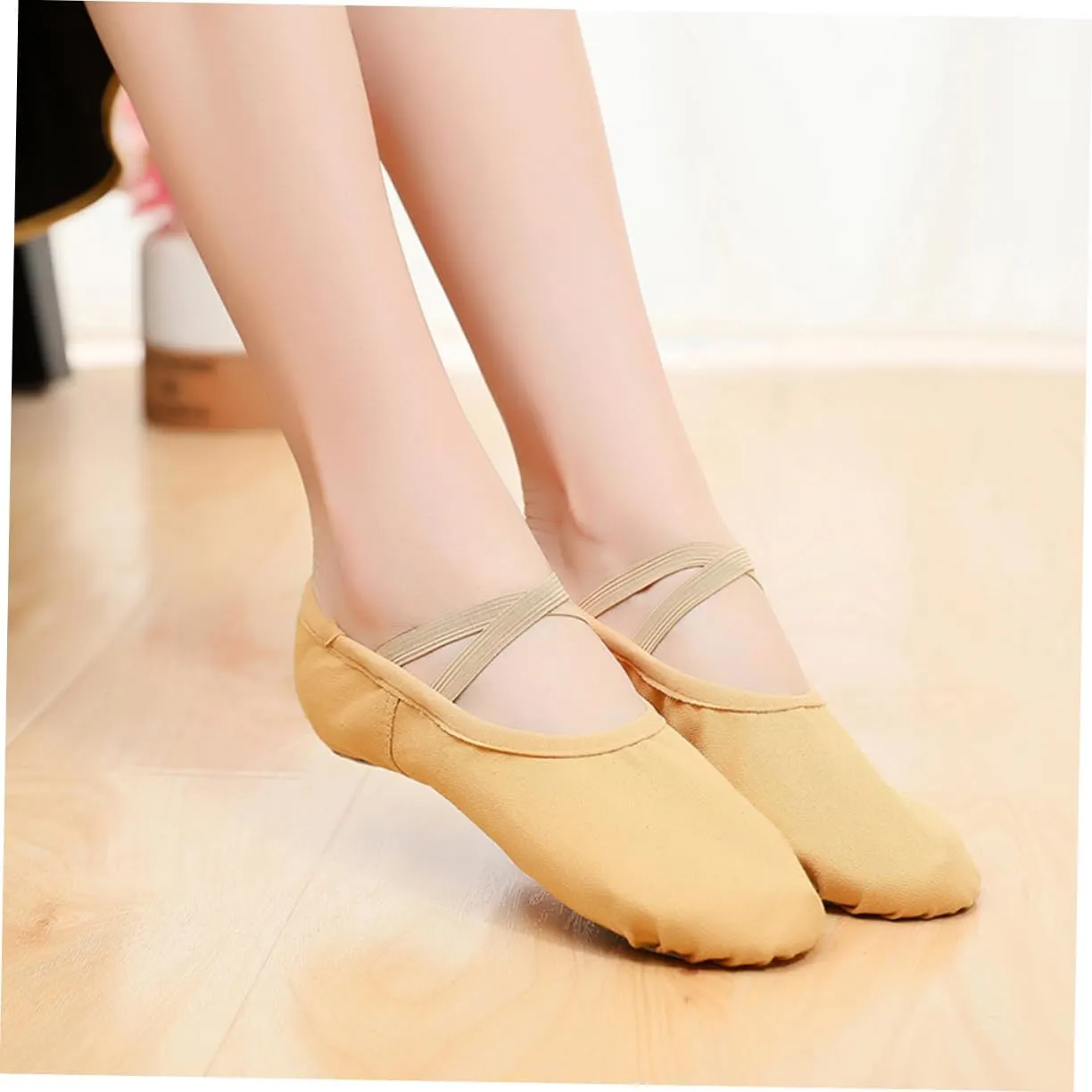 Amosfun Ballet Shoes 1 Pair Belly Dancing Shoes Child Pocket Sneaker Slippers