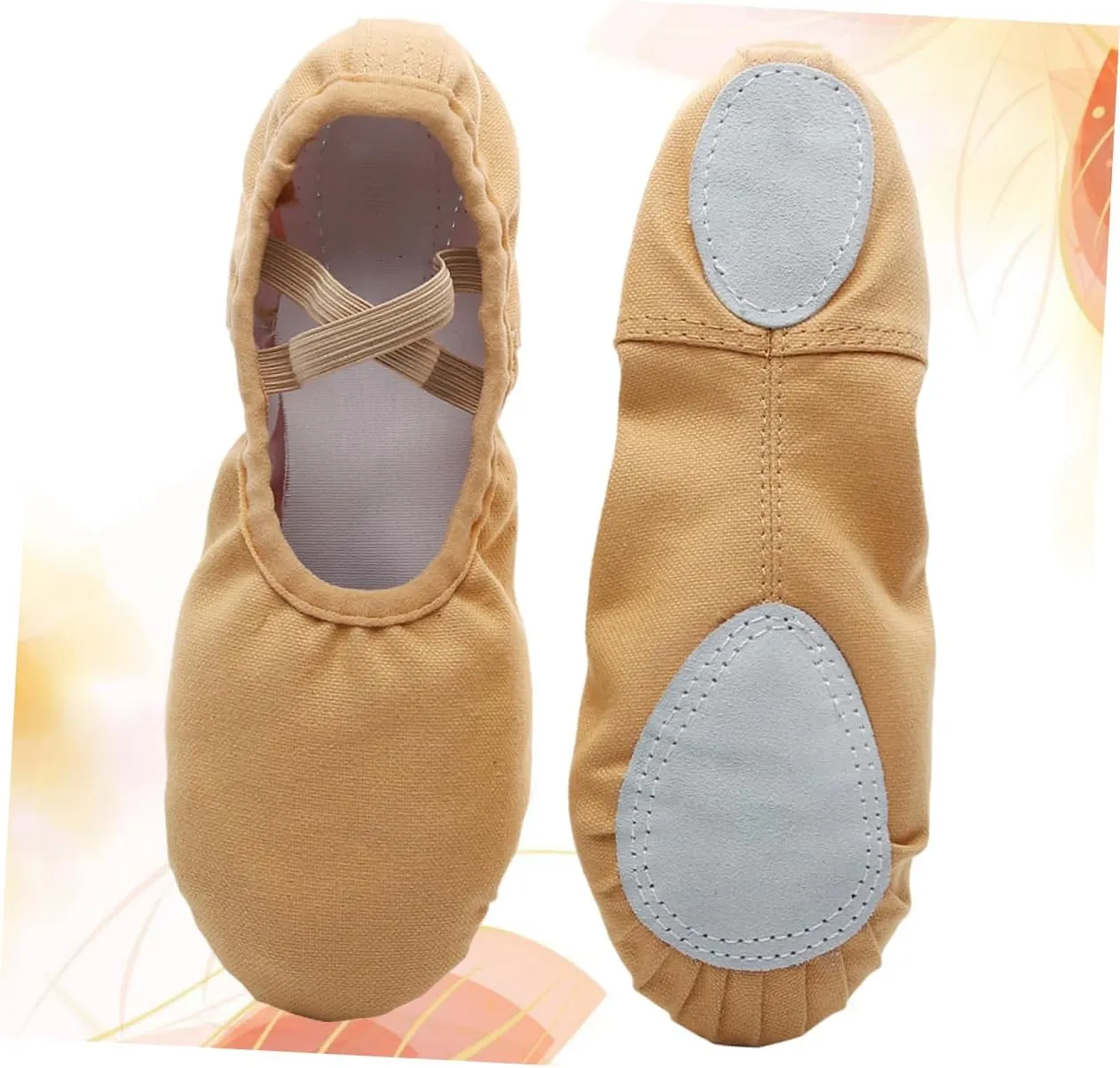 Amosfun Ballet Shoes 1 Pair Belly Dancing Shoes Child Pocket Sneaker Slippers