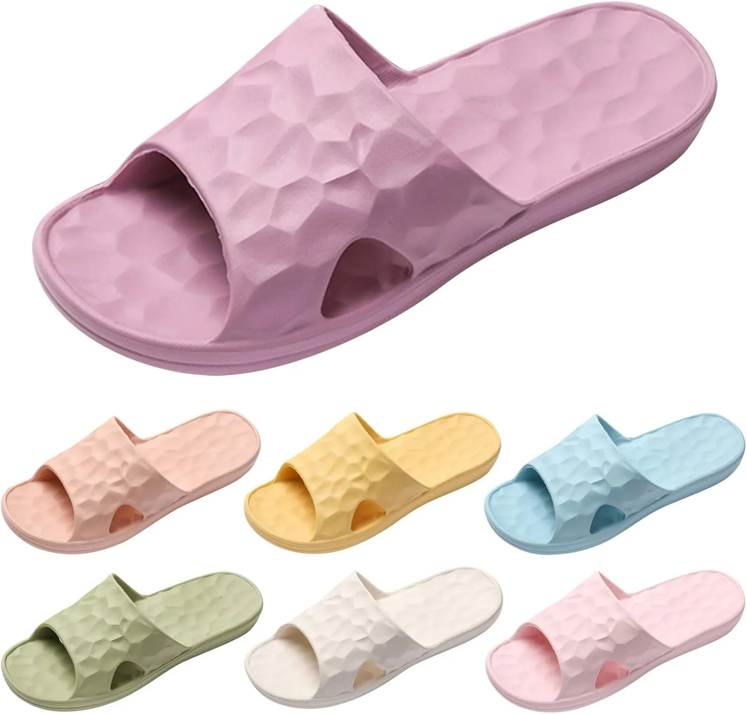 Bath Slippers Mens Slides Shower Slippers Shower Shoes Men Shoes for Women Mens Bathroom