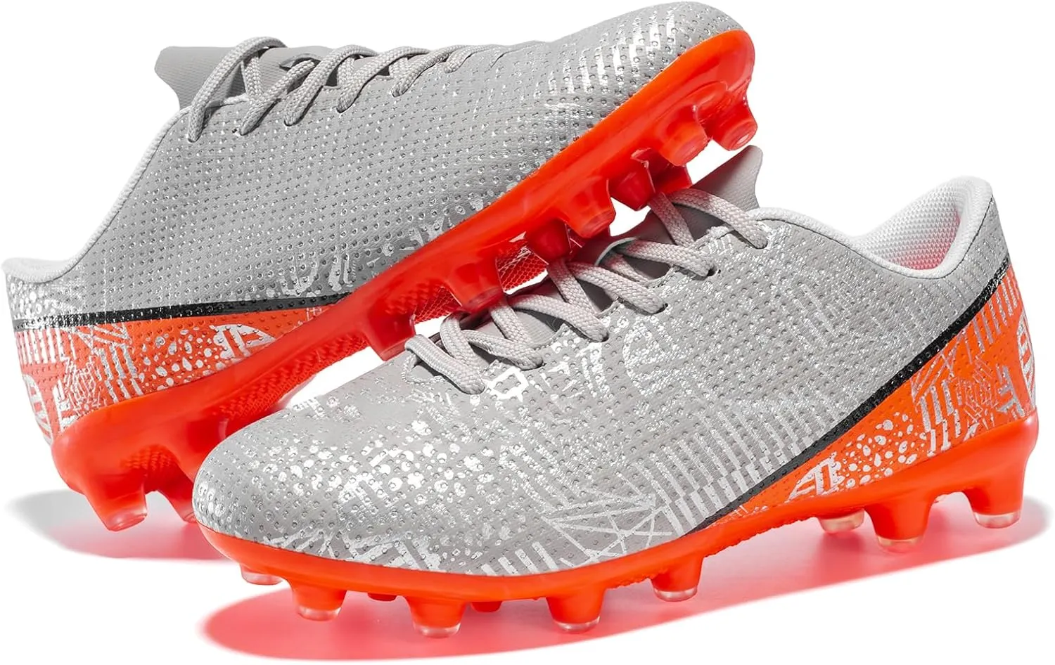 Boys Girls Soccer Shoes Kids Football Cleats Turf Indoor Low-Top Non-Slip Sneakers for Youth