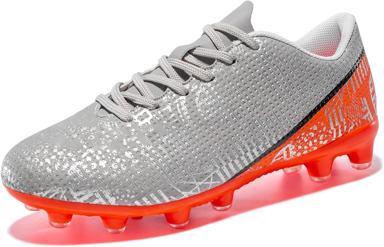 Boys Girls Soccer Shoes Kids Football Cleats Turf Indoor Low-Top Non-Slip Sneakers for Youth