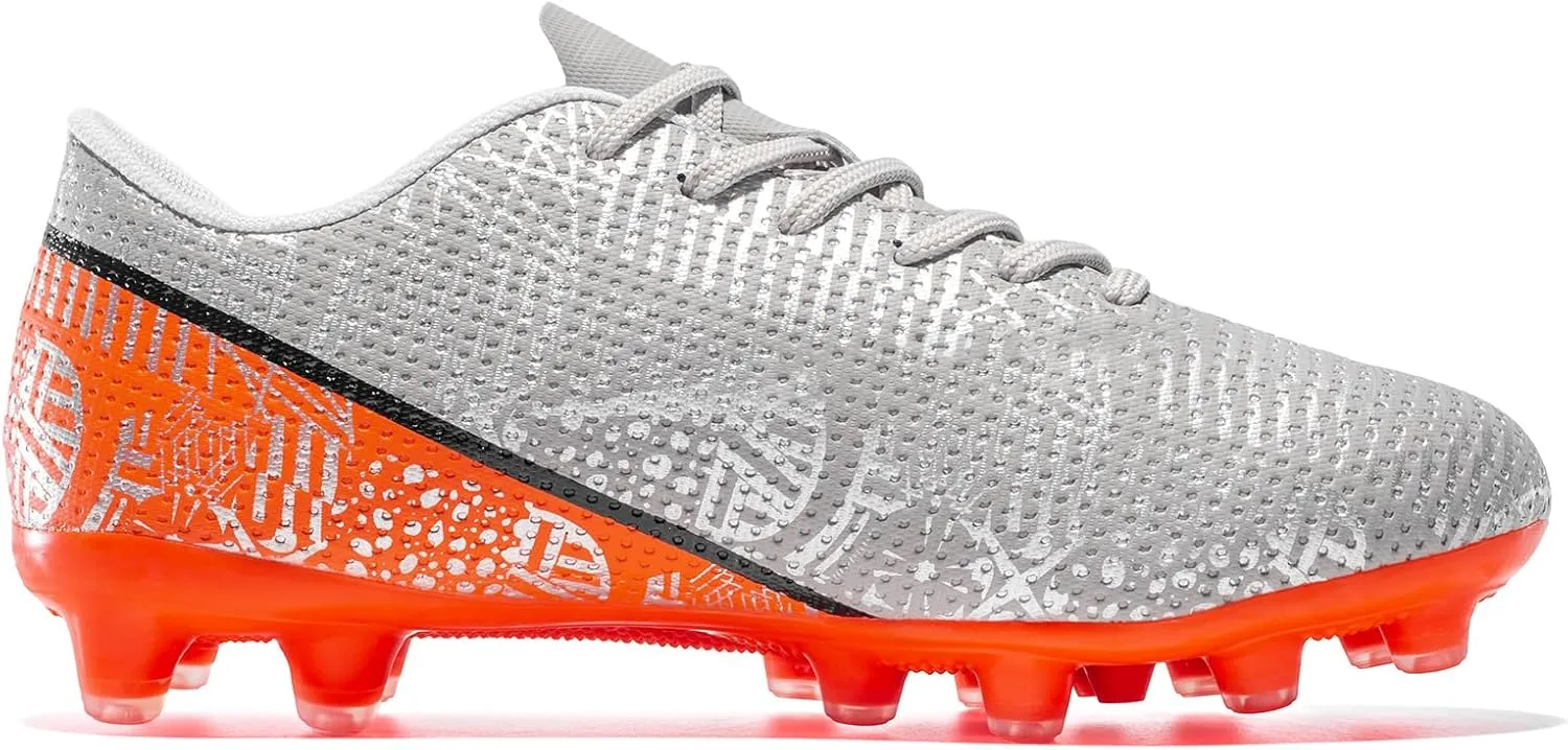 Boys Girls Soccer Shoes Kids Football Cleats Turf Indoor Low-Top Non-Slip Sneakers for Youth