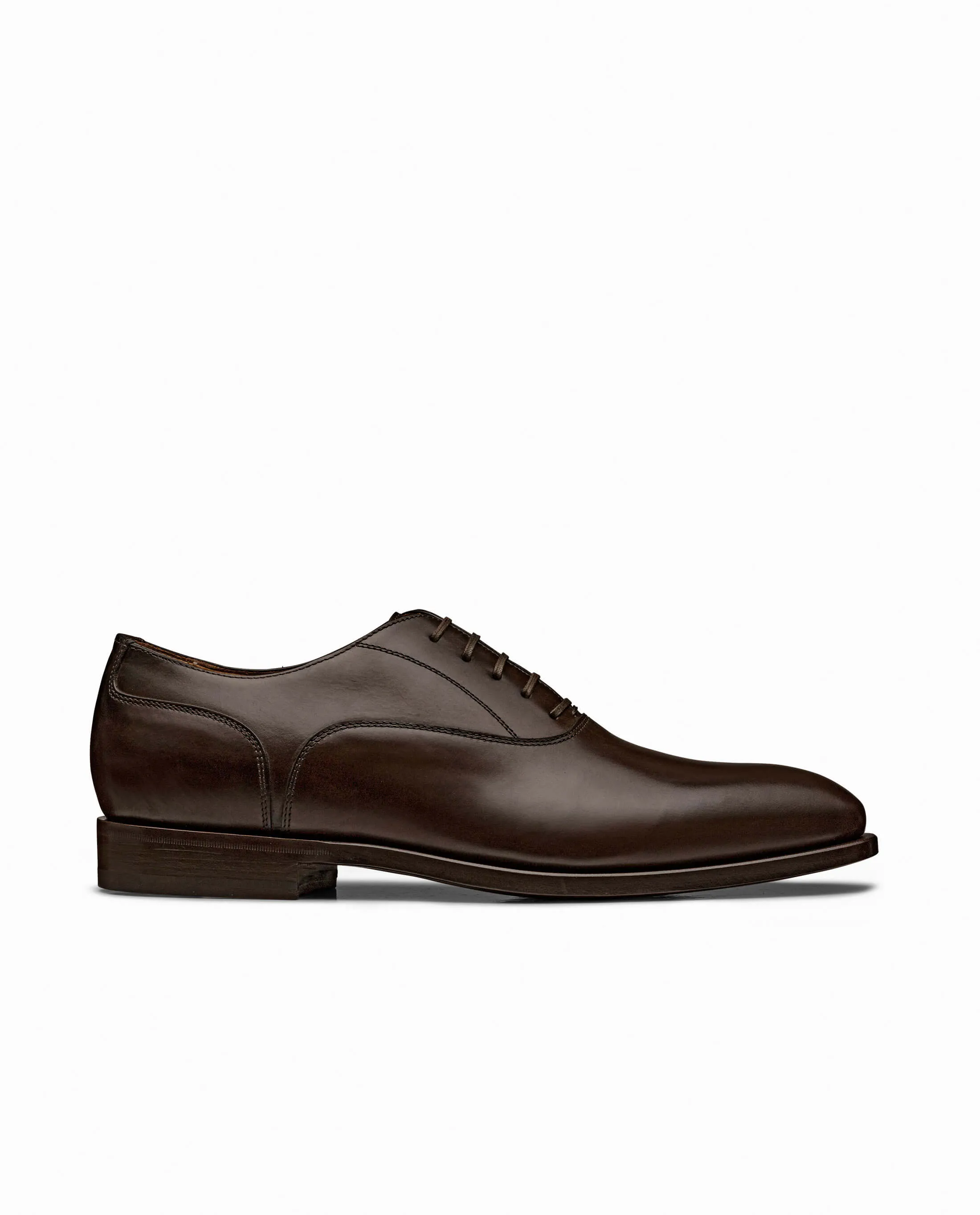 Dark Brown Fine Calf Plain Tip Blake Oxfords