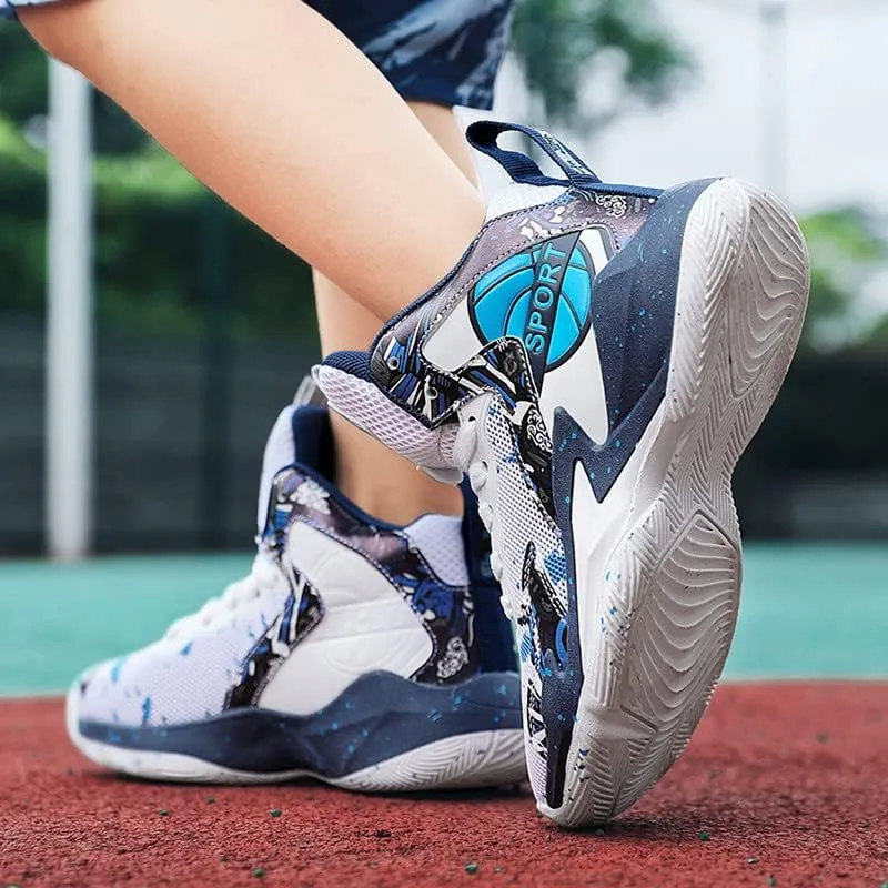 DHOVOR Boys Girls Basketball Shoes Kids Athletic Shoes Fashion Sneakers Non-Slip Tennis Shoes Boys (Big Kid/Little Kid)