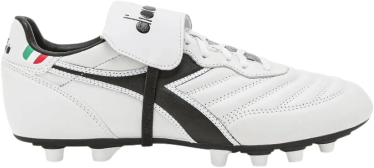 Diadora Brasil OG LT T MDPU Men's Firm Ground Soccer Shoes - Ultra-Soft Full Grain Leather, Water Resistant, Firm Ground Sole, Removable Insole