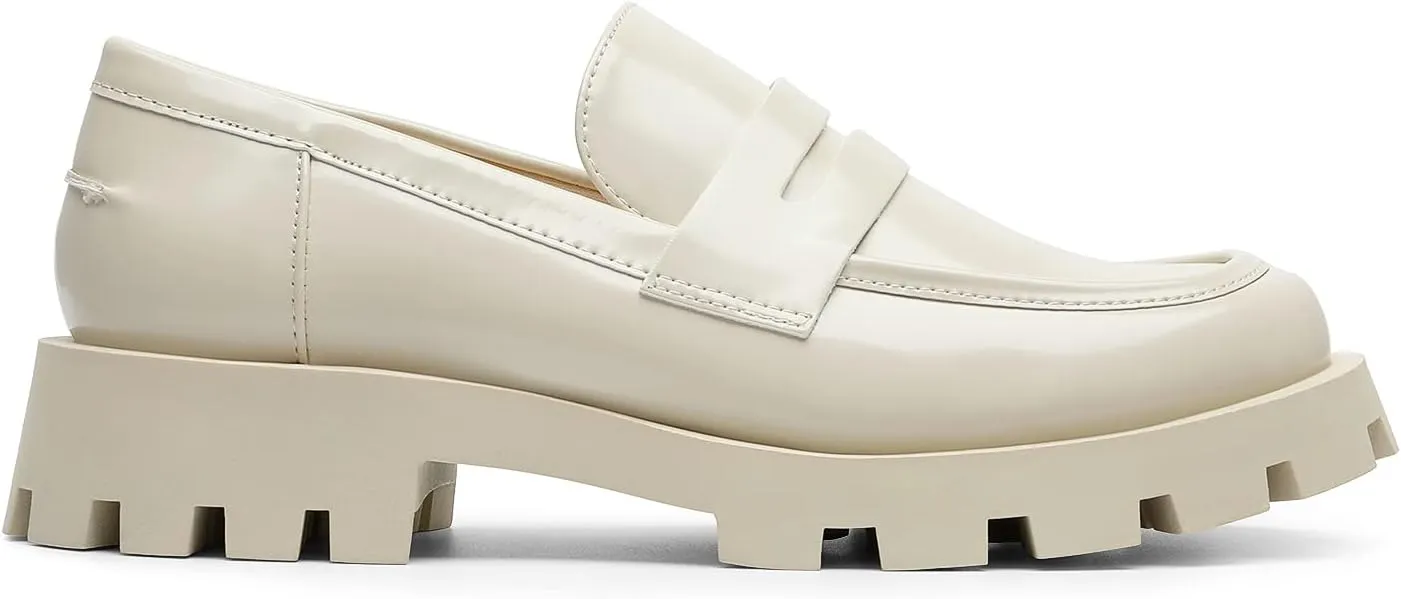 DREAM PAIRS Womens Loafers, Lug Sole Slip On Platform Chunky Penny Loafers for Women Dressy and Work, Business Casual Shoes for Women