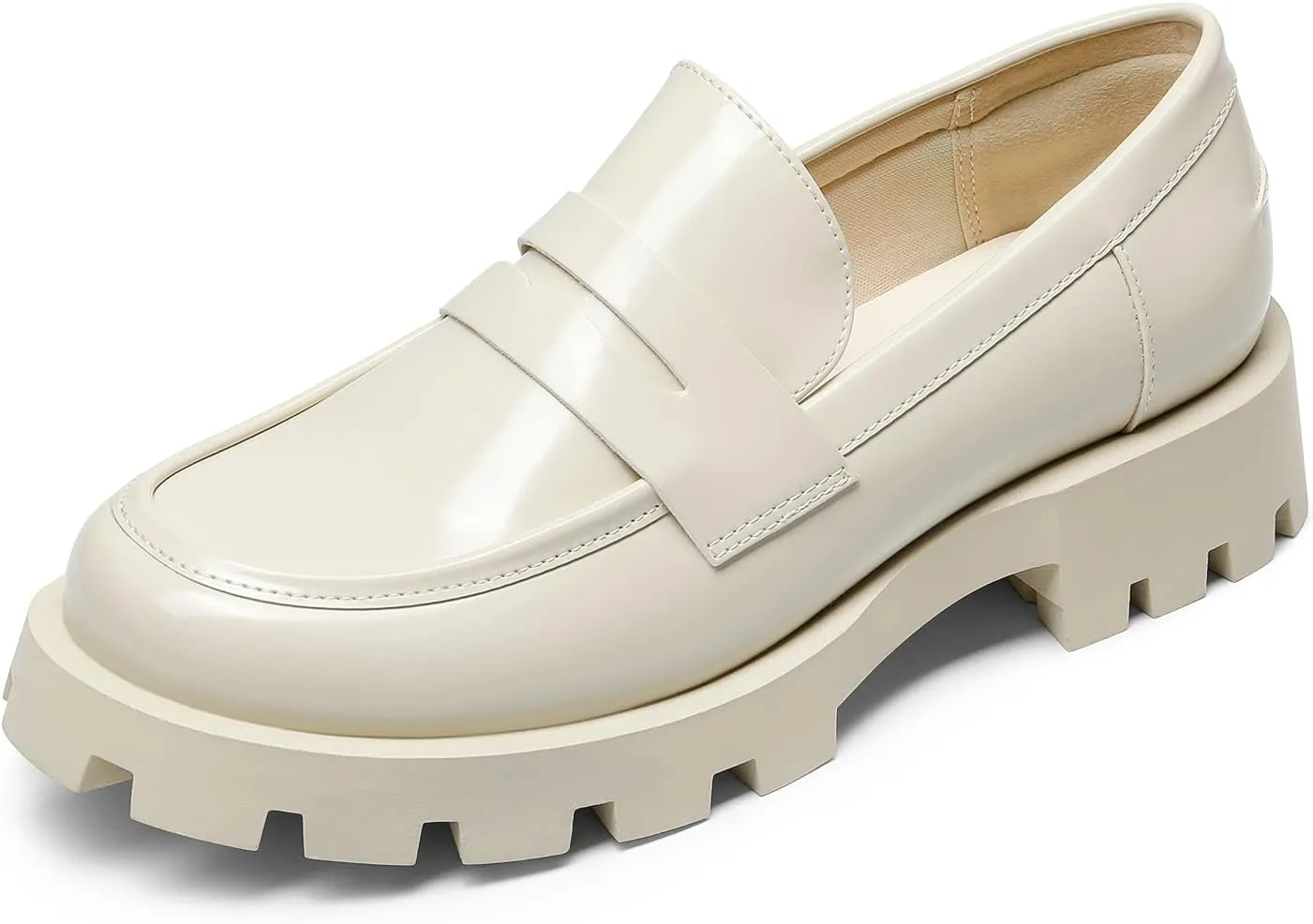 DREAM PAIRS Womens Loafers, Lug Sole Slip On Platform Chunky Penny Loafers for Women Dressy and Work, Business Casual Shoes for Women