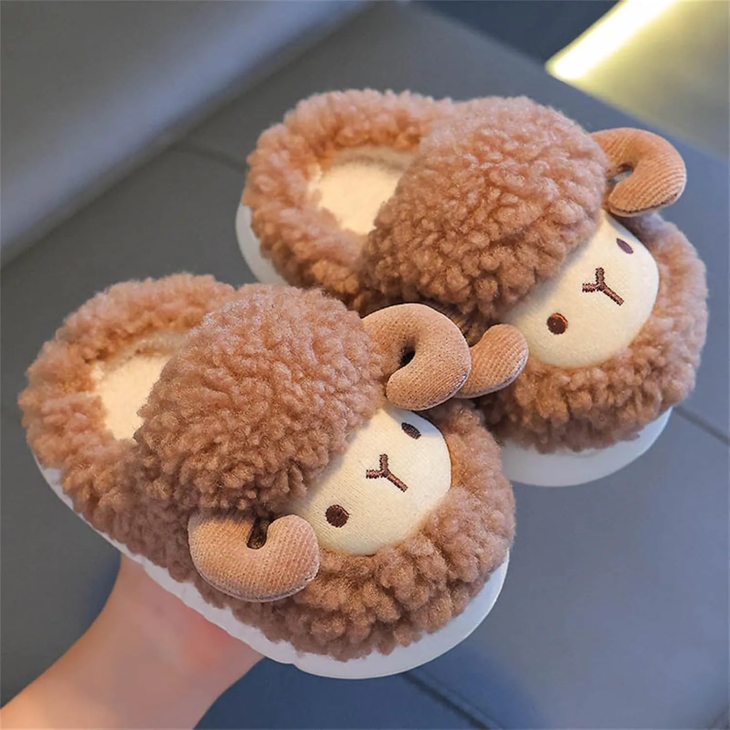 Girl House Slippers Slippers Autumn And Winter Fashion Comfortable Cute Sheep Warm Indoor Non Slip Girl Slippers Size 8