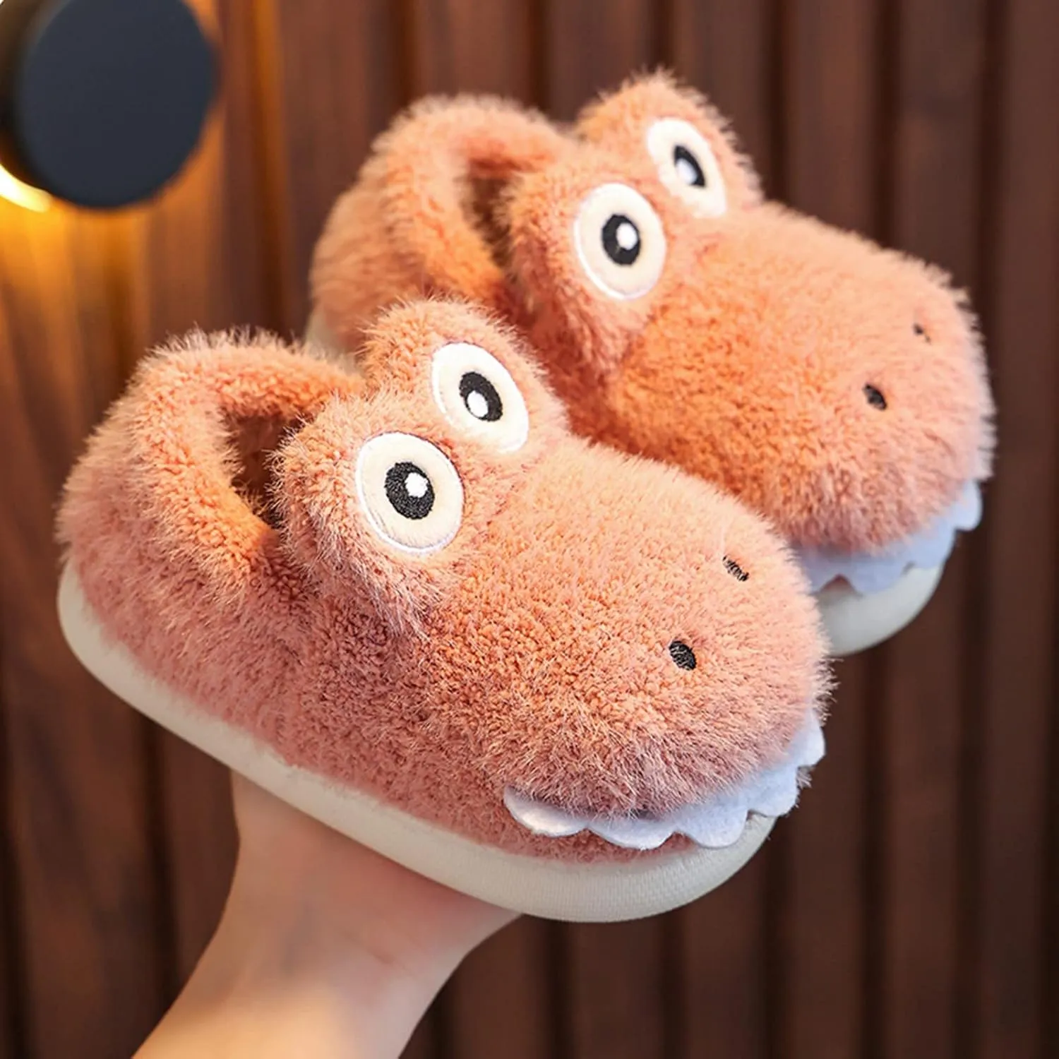 Girls Slipper Slides Girls Boys Home Slippers Warm Heel House Slippers For Toddler Lined Winter Girls Sandals High Heels
