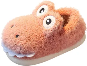 Girls Slipper Slides Girls Boys Home Slippers Warm Heel House Slippers For Toddler Lined Winter Girls Sandals High Heels