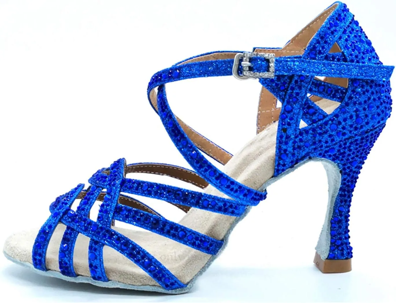 Glitter Dance Shoes for Women Rhinestones Bridal Wedding Formal Sandals
