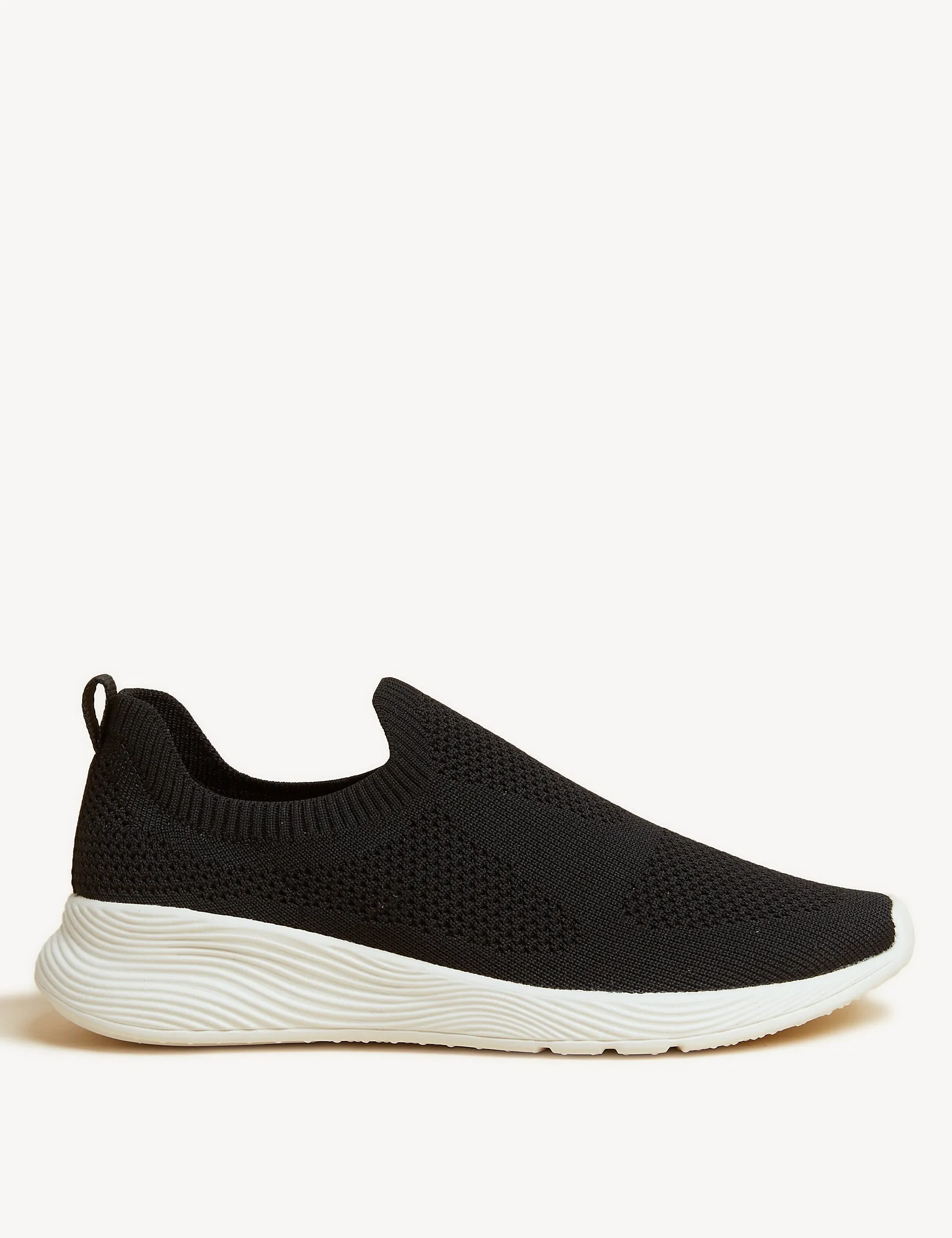 Goodmove Knitted Slip-On Sneakers, Black