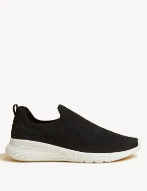 Goodmove Knitted Slip-On Sneakers, Black