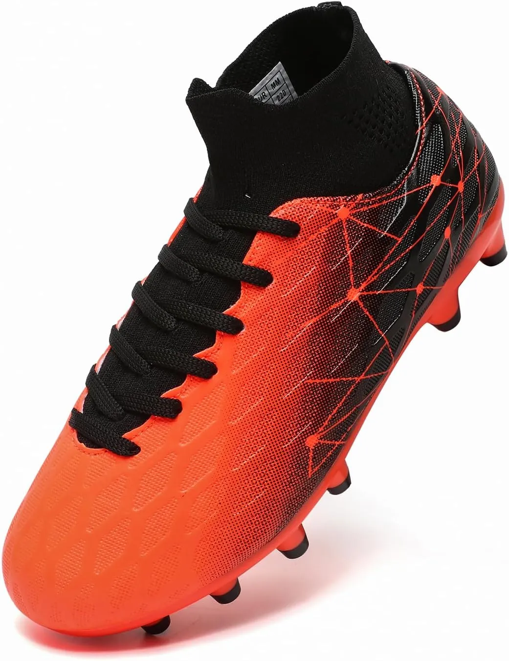 Hanani Boys Girls Soccer Cleats for Kids Football Shoes High Top Training Youth Football Cleats Outdoor/Indoor Athletic Turf Shoes