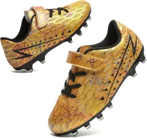 Hanani Boys Girls Soccer Cleats for Kids Football Shoes High Top Training Youth Football Cleats Outdoor/Indoor Athletic Turf Shoes