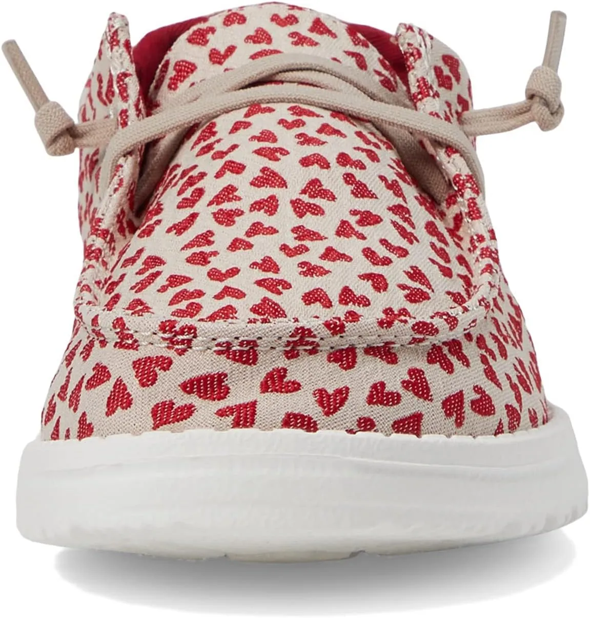 Hey Dude Girl's Wendy Youth Linen Grey Multiple | Girls Shoes | Girls Lace Up Loafers | Comfortable & Light-Weight