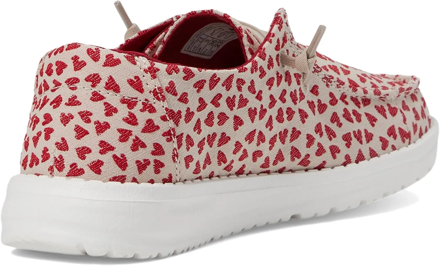 Hey Dude Girl's Wendy Youth Linen Grey Multiple | Girls Shoes | Girls Lace Up Loafers | Comfortable & Light-Weight