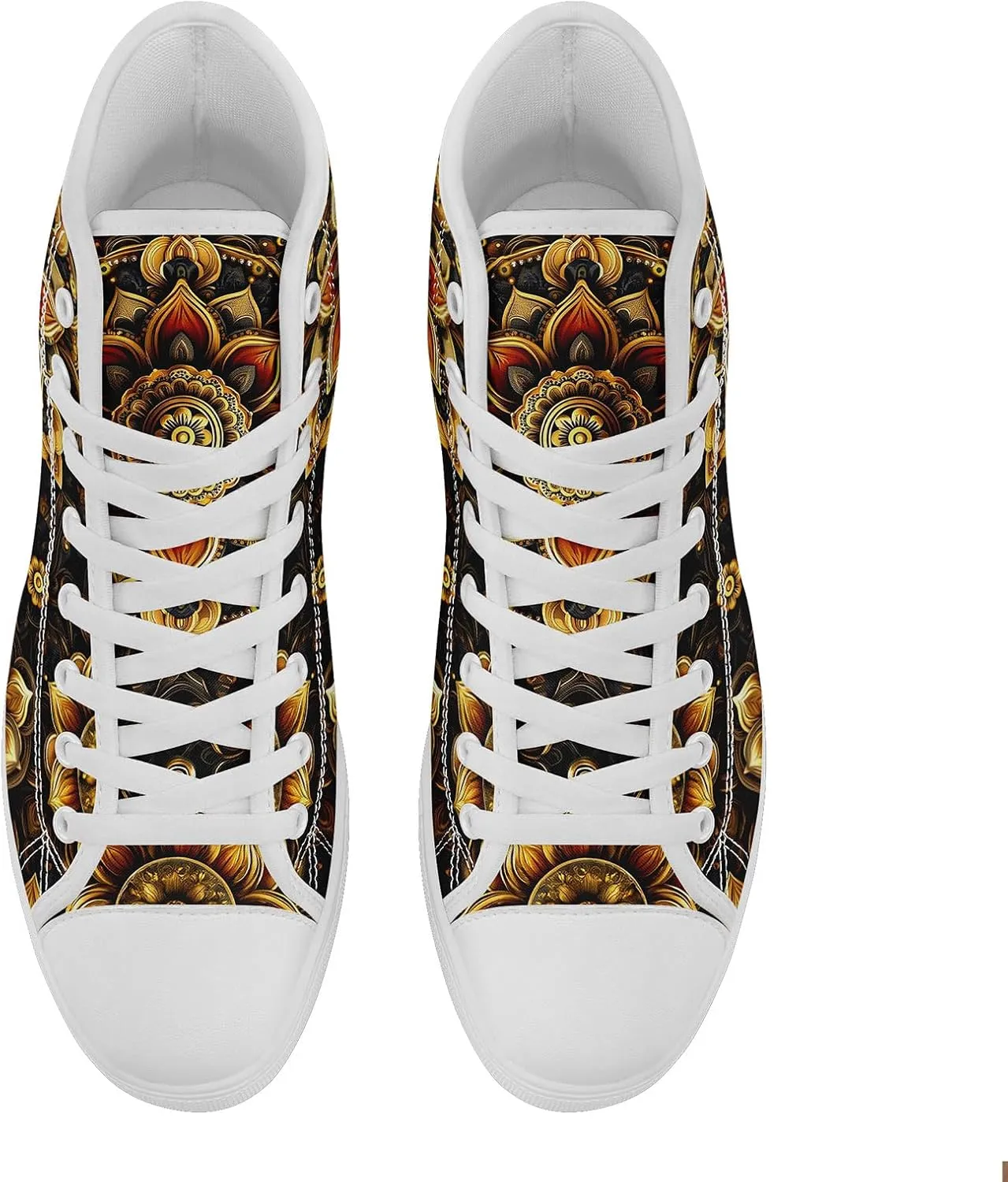High Top Sneakers for Women Men Canvas Shoes Lightweight Printed Lace Up Fashion Casual Walking Shoes Street Footwear