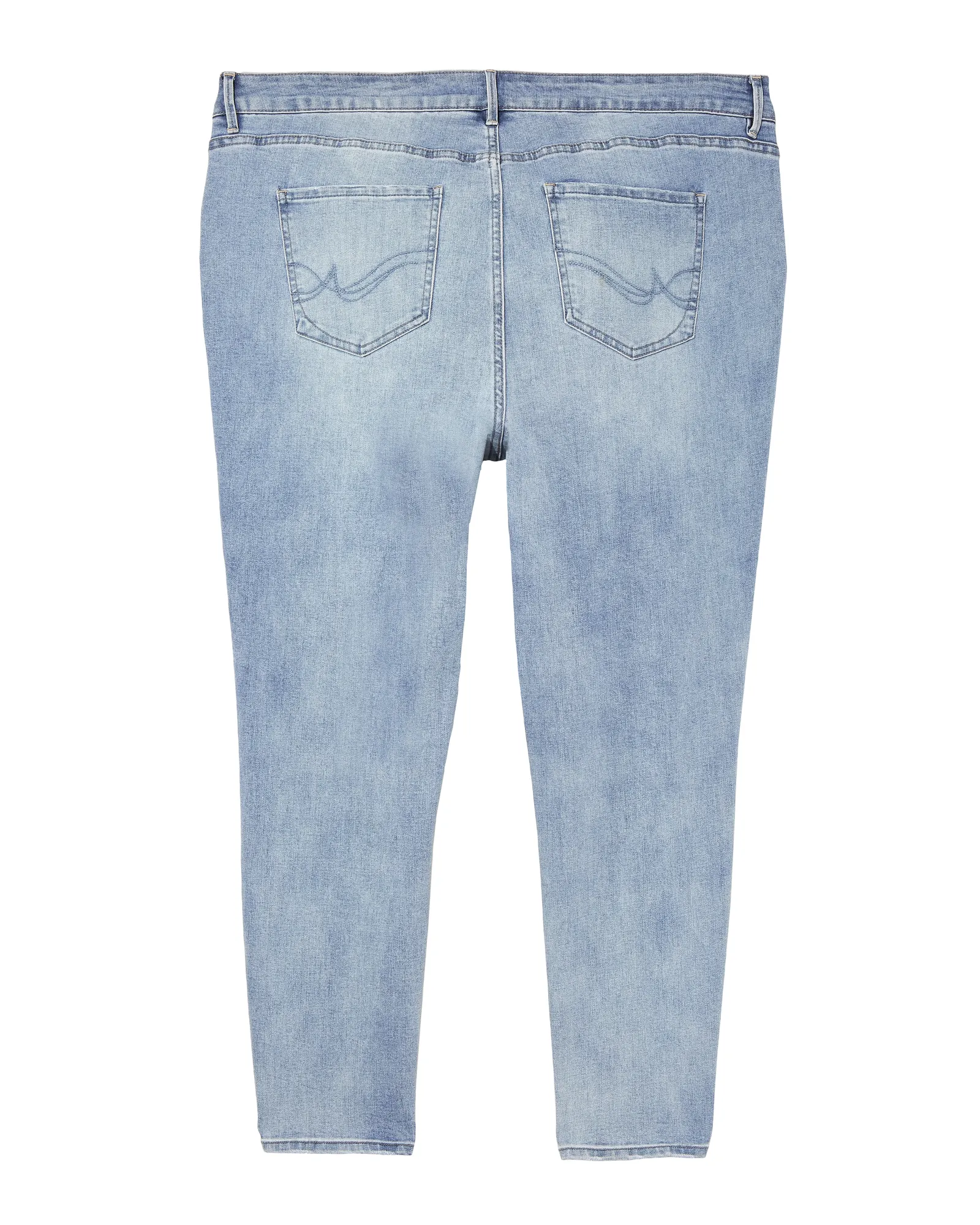 Holmes Cropped Skinny Jean with Contrasting Fashion Stripe | Light Wash