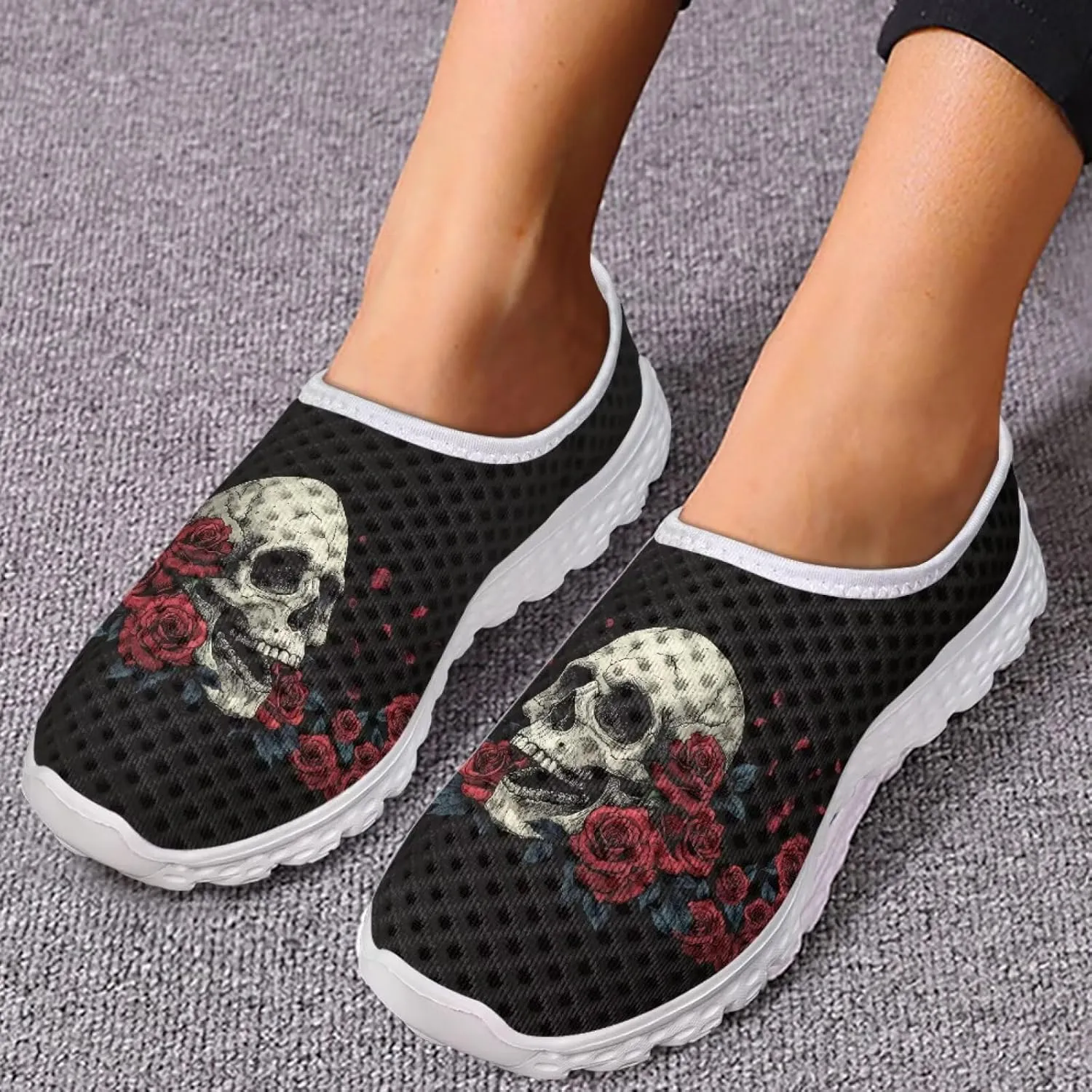 Jeiento Christmas Athletic Running Shoes for Women - Fashion Tennis Walking Sneakers