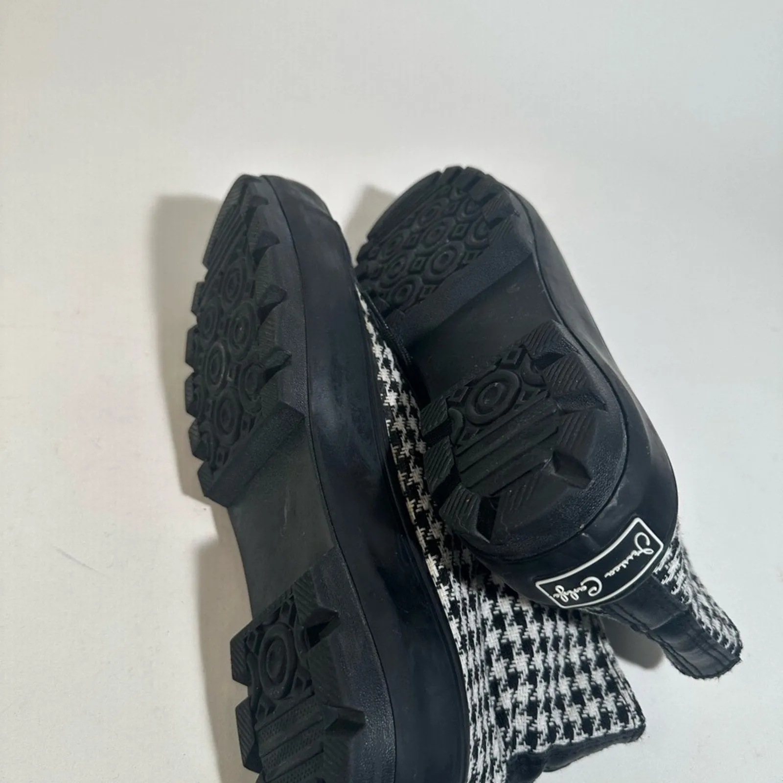 Jessica Carlyle Herringbone High Top Sneakers