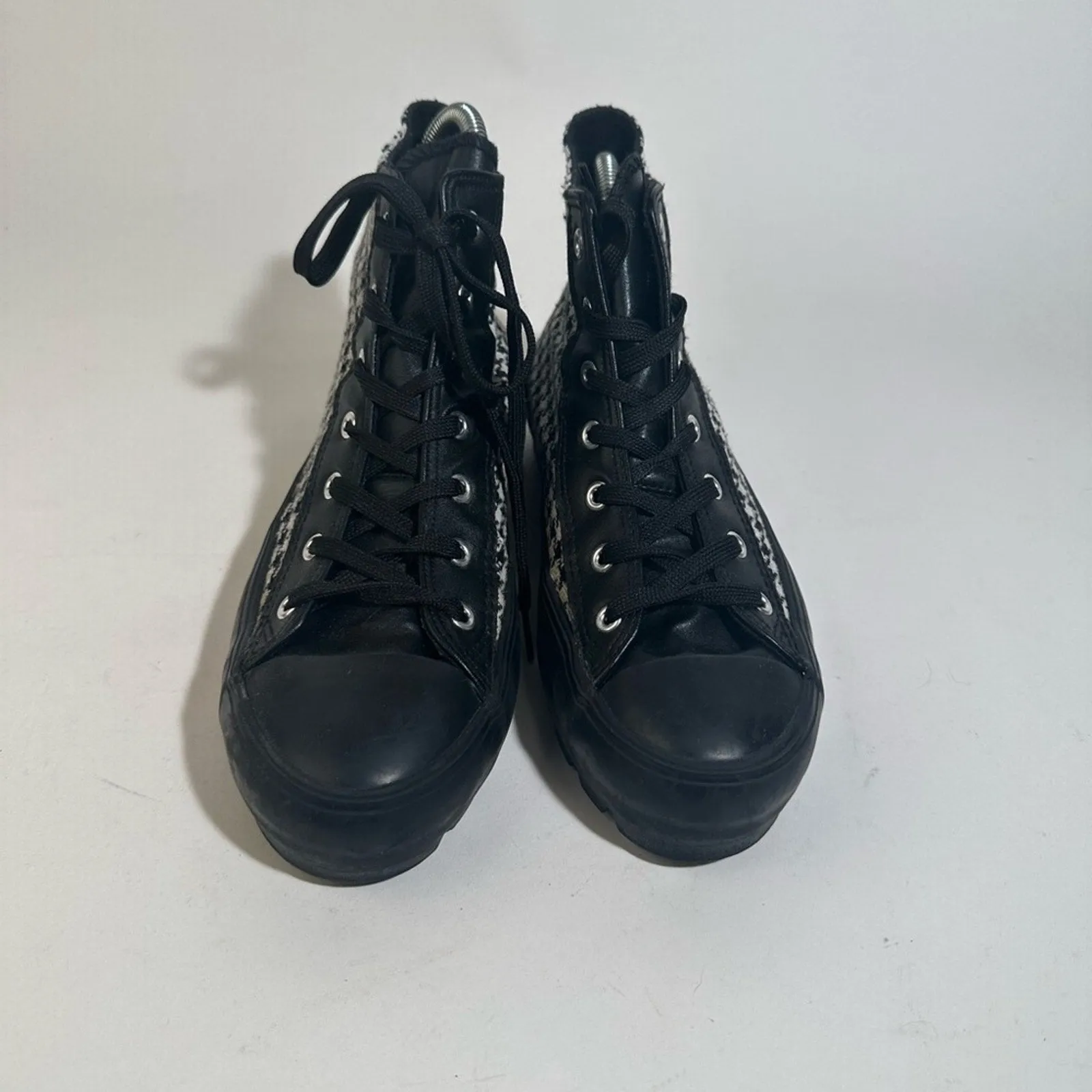 Jessica Carlyle Herringbone High Top Sneakers