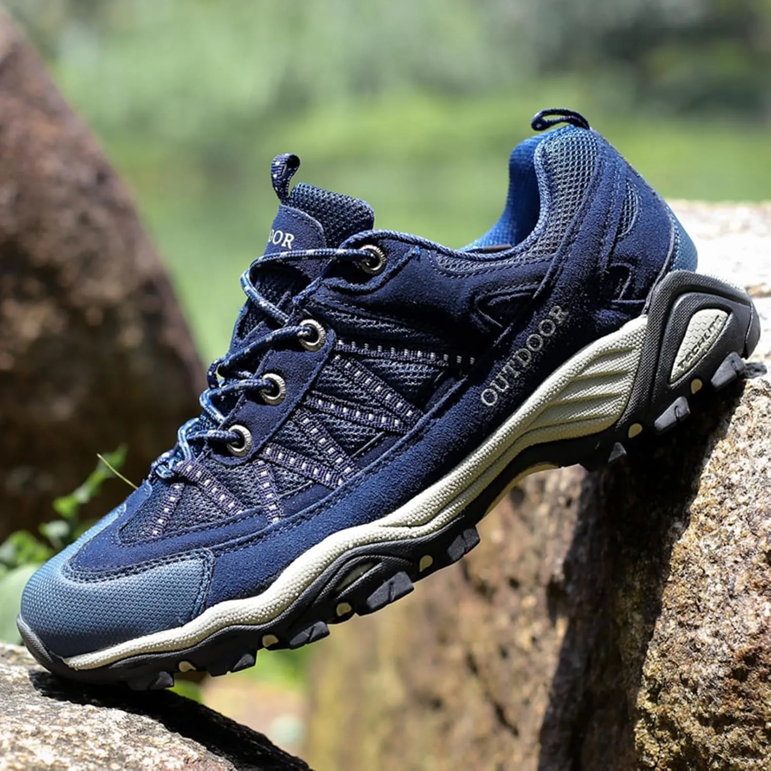 Kervaky Men's Hiking Shoes Outdoor Sports Shoes Casual Shoes wear-Resistant and Non Slip Climbing Shoes