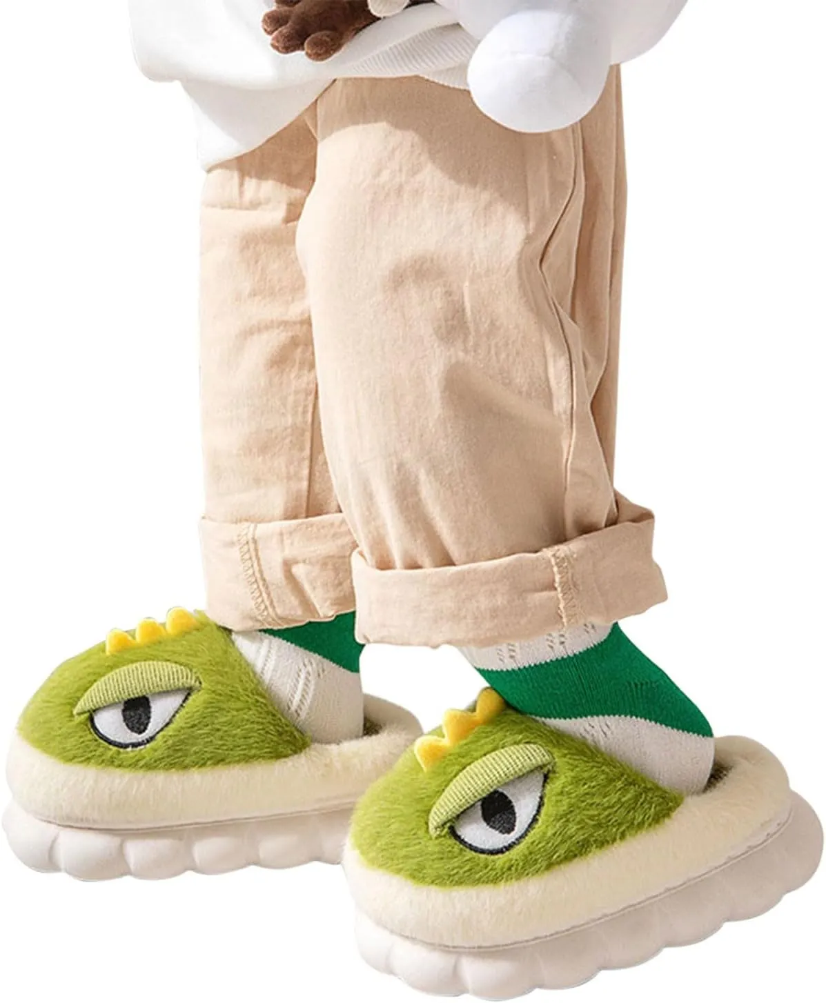 Kids Baby Boys Girls Winter Slippers Cartoon Dinosaur Non Slip Home Indoors Shoes Toddler Girl Slippers Size 9