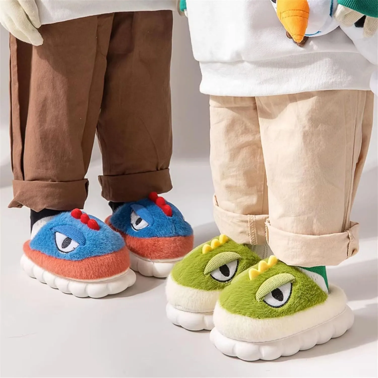 Kids Baby Boys Girls Winter Slippers Cartoon Dinosaur Non Slip Home Indoors Shoes Toddler Girl Slippers Size 9