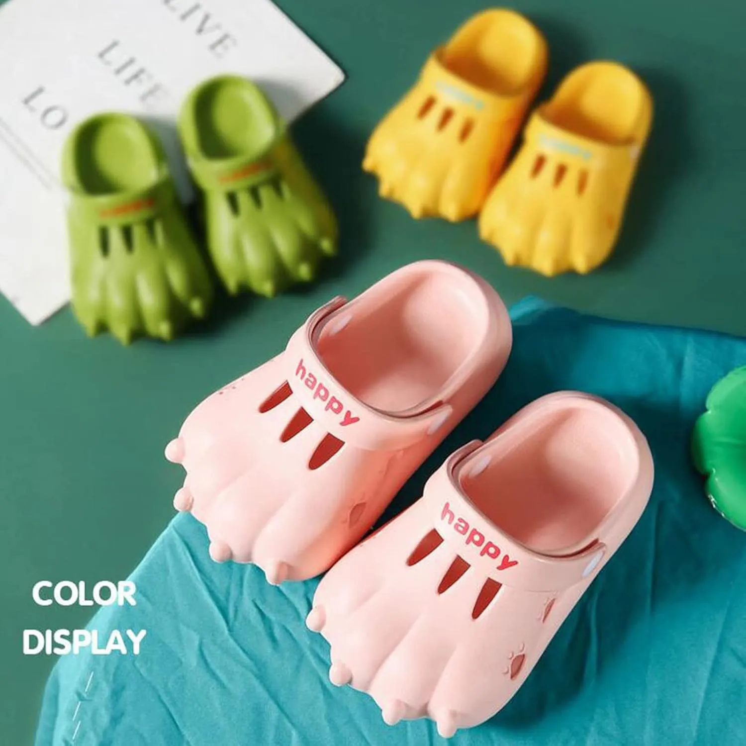 Kids Cartoon Garden Clogs Boys Girls Summer Cute Water Shoes Non-Slip Lightweight Soft Children Shower Sandals