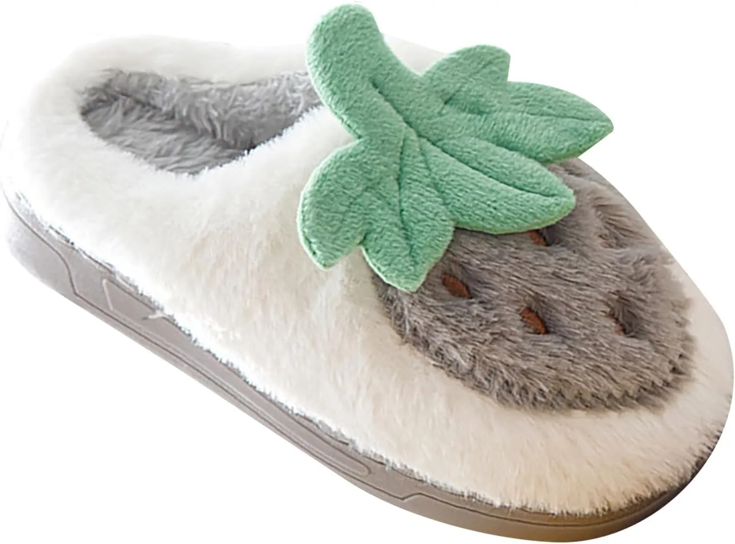 Kids Cute Strawberry ??ushroom Slippers Soft Bottom Comfort Slippers Fleece Plush Warm Cozy Outdoor Tween Shoes