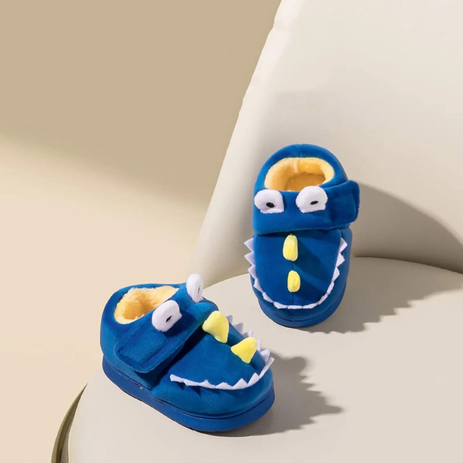 Kids Toddler Slippers Boys Girls Cute Animals Dinosaur House Shoes Warm Non-Slip Cozy Indoor Outdoor Winter Walking Shoes