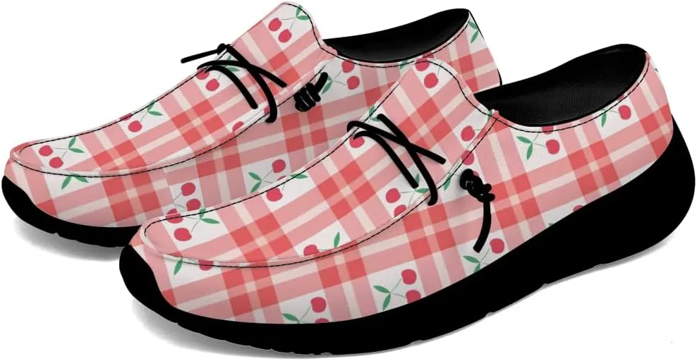 Loafers for Women Cherries Slip-on Shoes Casual Walking Shoes Gifts for Men Women