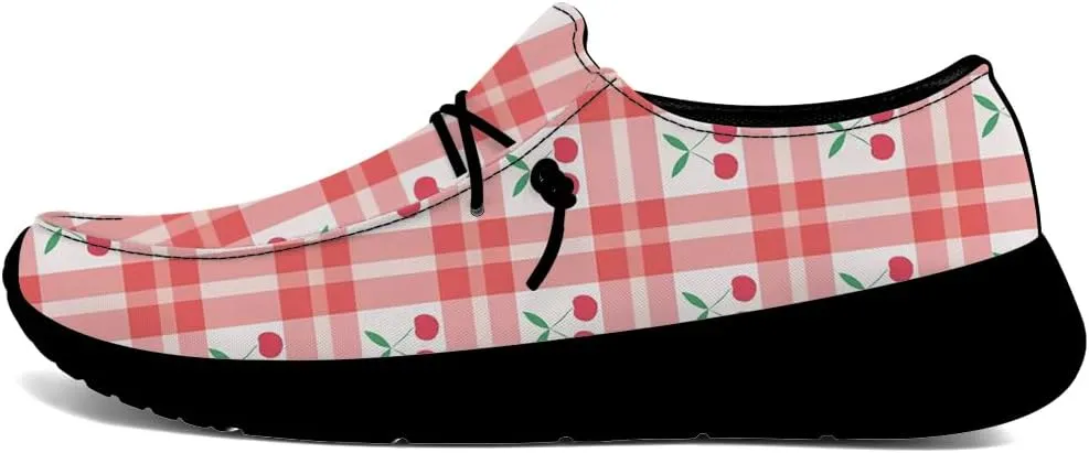Loafers for Women Cherries Slip-on Shoes Casual Walking Shoes Gifts for Men Women