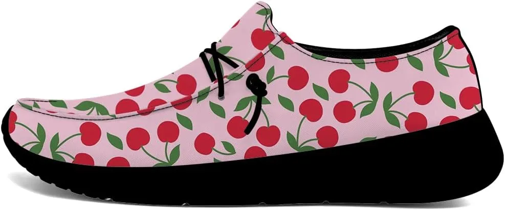Loafers for Women Cherries Slip-on Shoes Casual Walking Shoes Gifts for Men Women