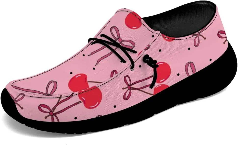 Loafers for Women Cherries Slip-on Shoes Casual Walking Shoes Gifts for Men Women