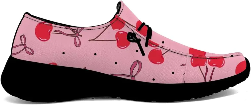 Loafers for Women Cherries Slip-on Shoes Casual Walking Shoes Gifts for Men Women