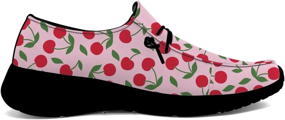 Loafers for Women Cherries Slip-on Shoes Casual Walking Shoes Gifts for Men Women