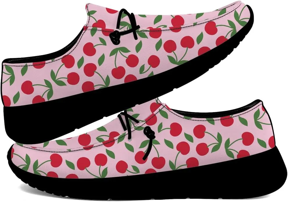 Loafers for Women Cherries Slip-on Shoes Casual Walking Shoes Gifts for Men Women