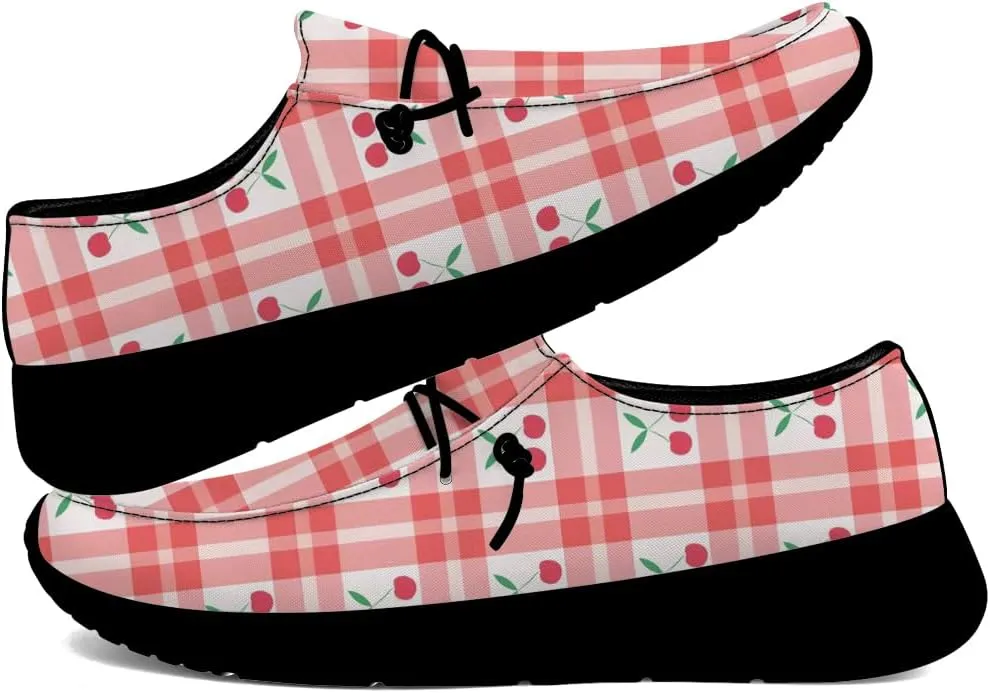 Loafers for Women Cherries Slip-on Shoes Casual Walking Shoes Gifts for Men Women