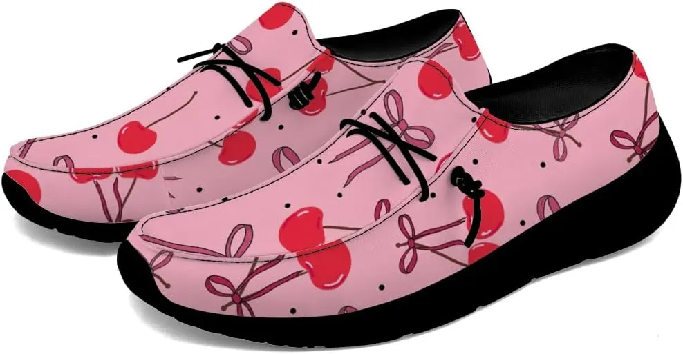 Loafers for Women Cherries Slip-on Shoes Casual Walking Shoes Gifts for Men Women