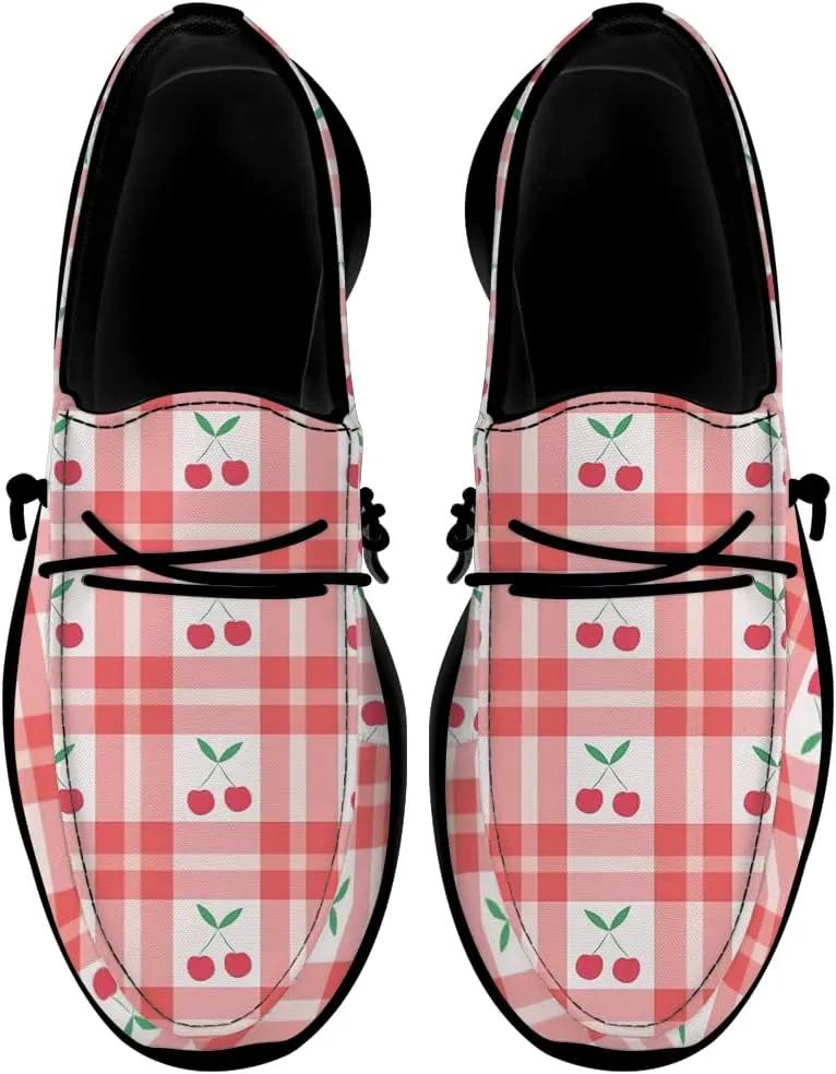 Loafers for Women Cherries Slip-on Shoes Casual Walking Shoes Gifts for Men Women
