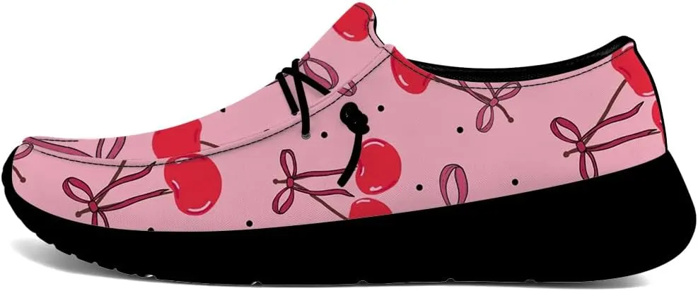 Loafers for Women Cherries Slip-on Shoes Casual Walking Shoes Gifts for Men Women