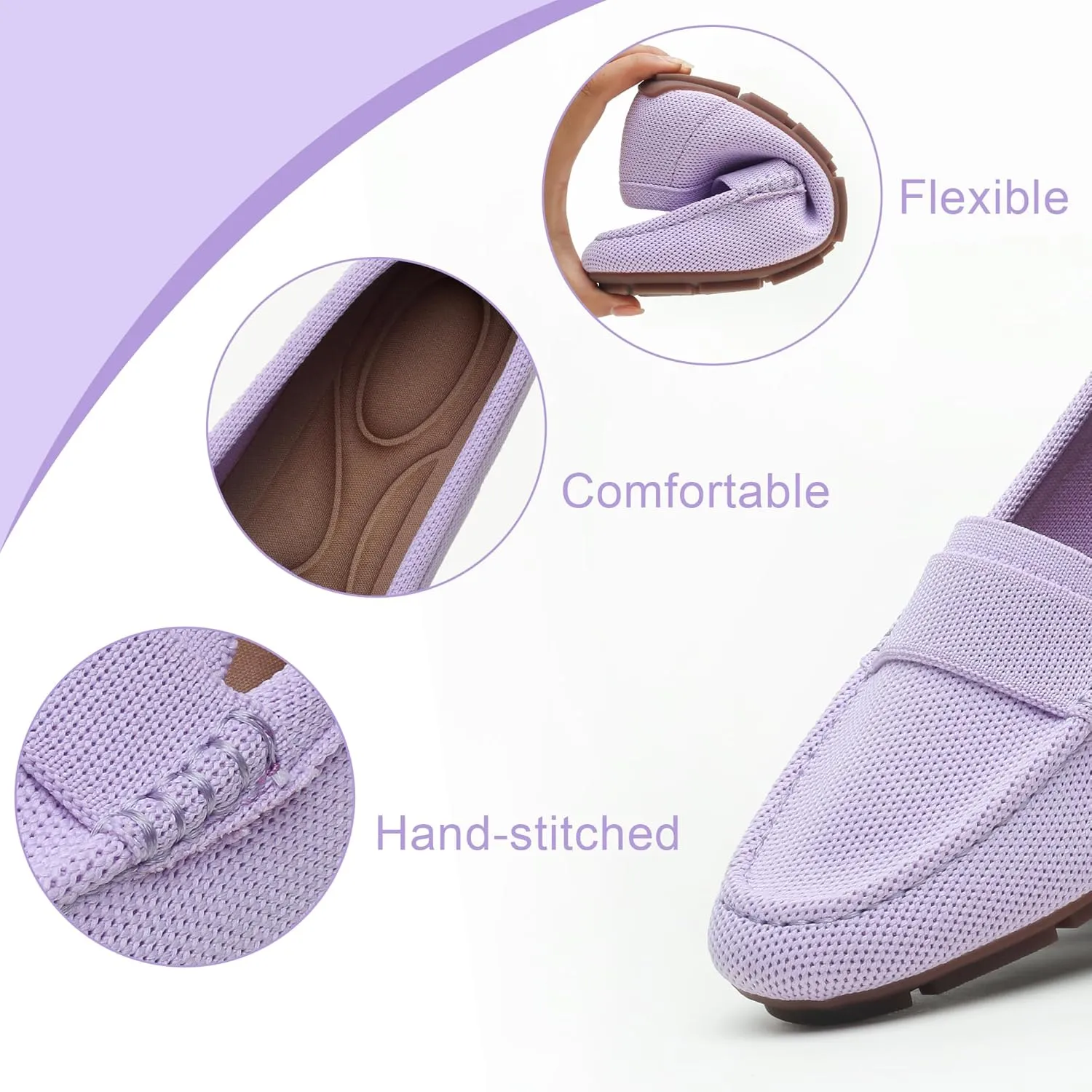 Loafers for Women Comfortable Breathable ShoeCasual Slip On Womens Driving Flats Shoes