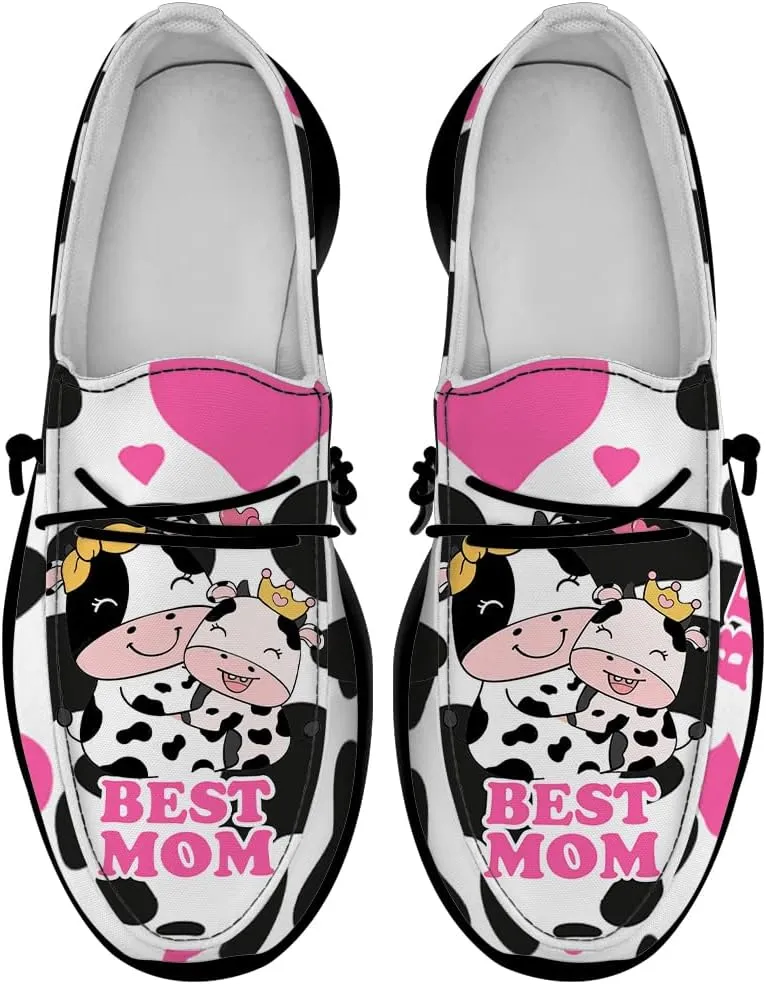 Loafers for Women Men Cow Slip-on Shoes Casual Walking Shoes Gifts for Men Women