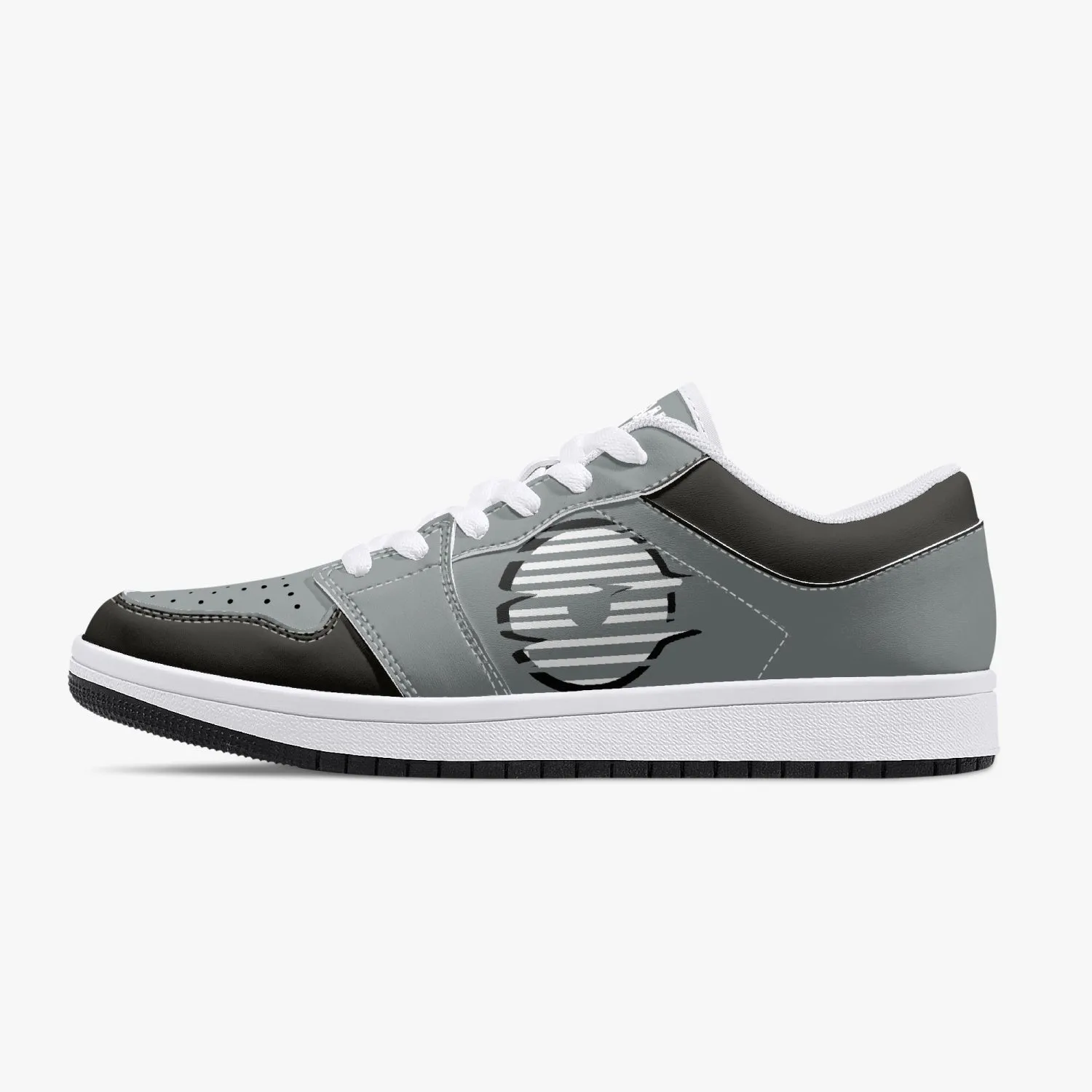 Low-Top Leather Gray Sneakers