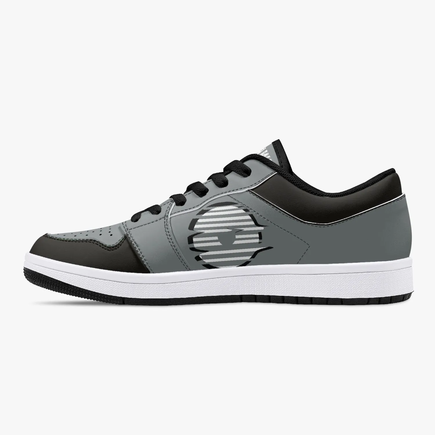 Low-Top Leather Gray Sneakers